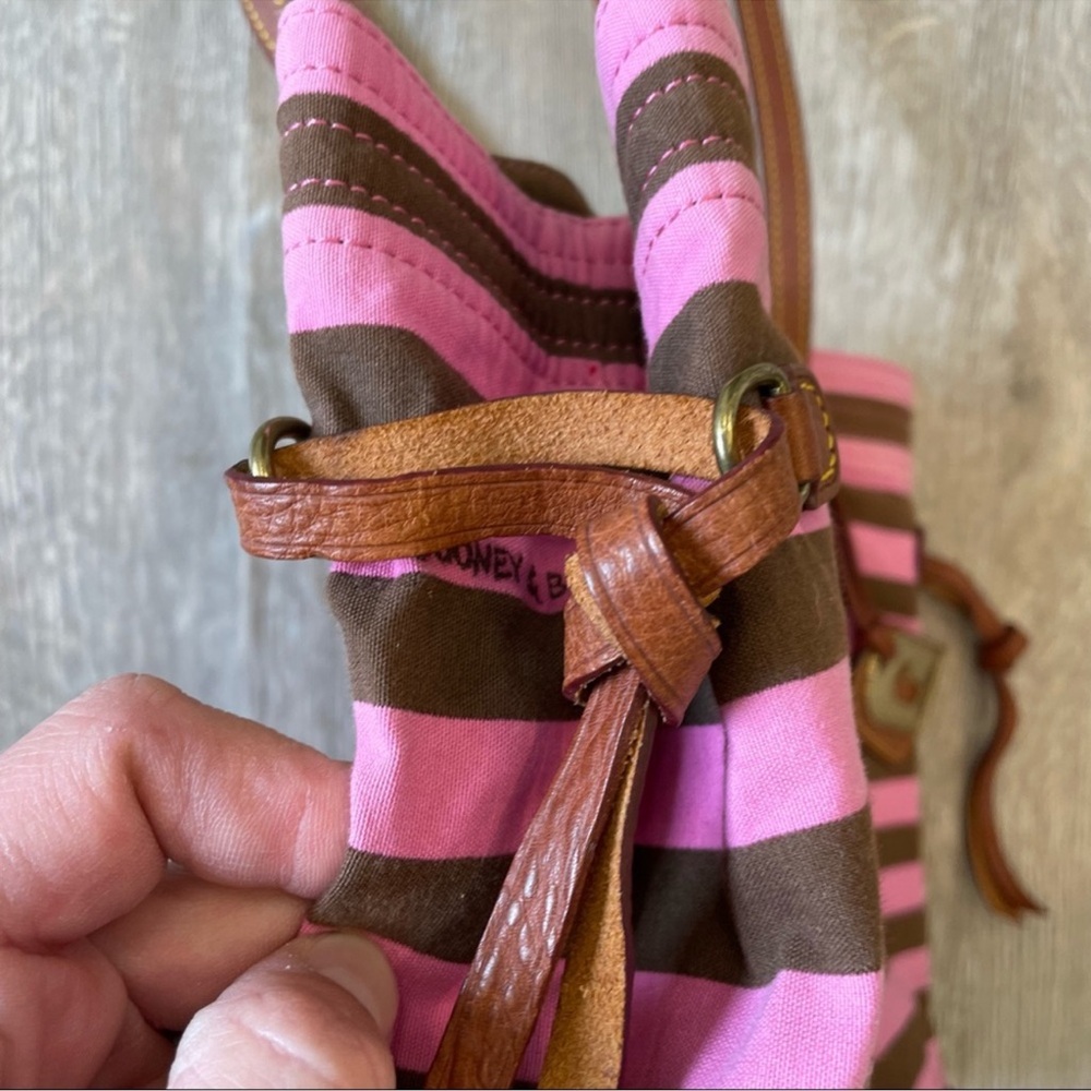 Dooney & Bourke Pink Stripe Handbag - Picture 6 of 16